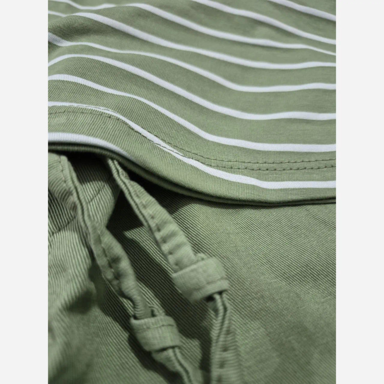 ست تیشرت و شلوارک پسرانه اسپرت کارگو کتان پنبه سایز 50 تا 60