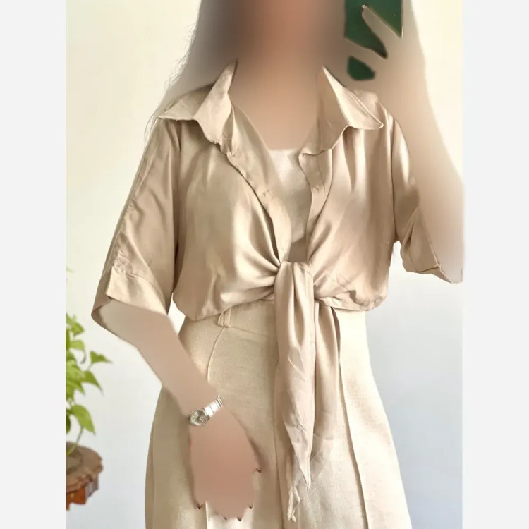 شومیز نخی گره ای خنک و تابستانه