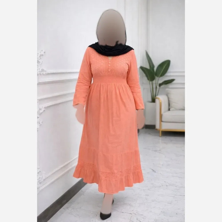 ماکسی ساحلی سنتی هندی خنک و تابستانه فری سایز 38 تا 50