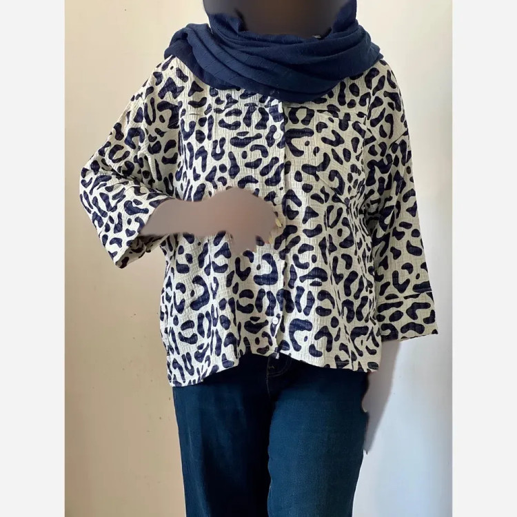 شومیز زنانه کریشه نخ تابستانه و خنک فری سایز