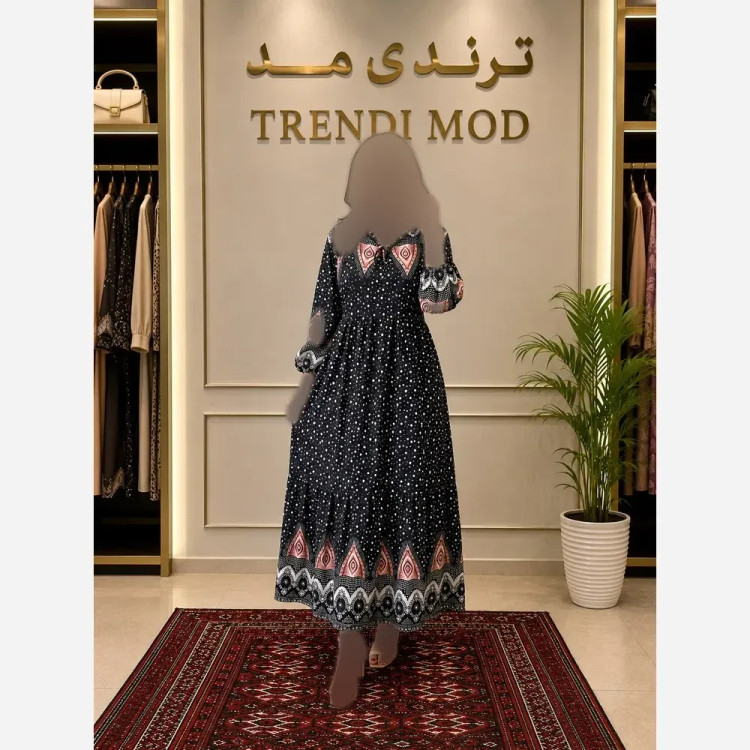 ساحلی نخی طرح دار توپ توپی فری سایز