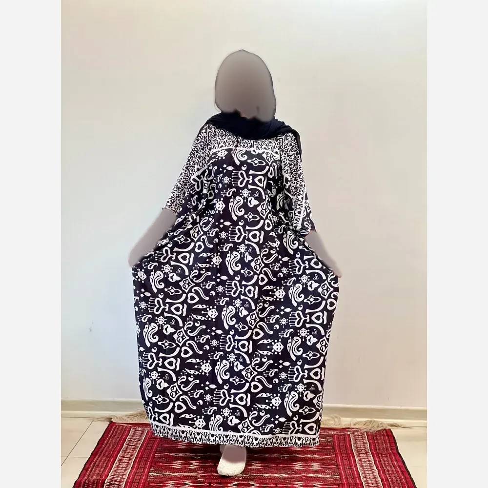 ساحلی خفاشی بوگاتی کرپ نخ فری سایز 38 تا 50 قد 135