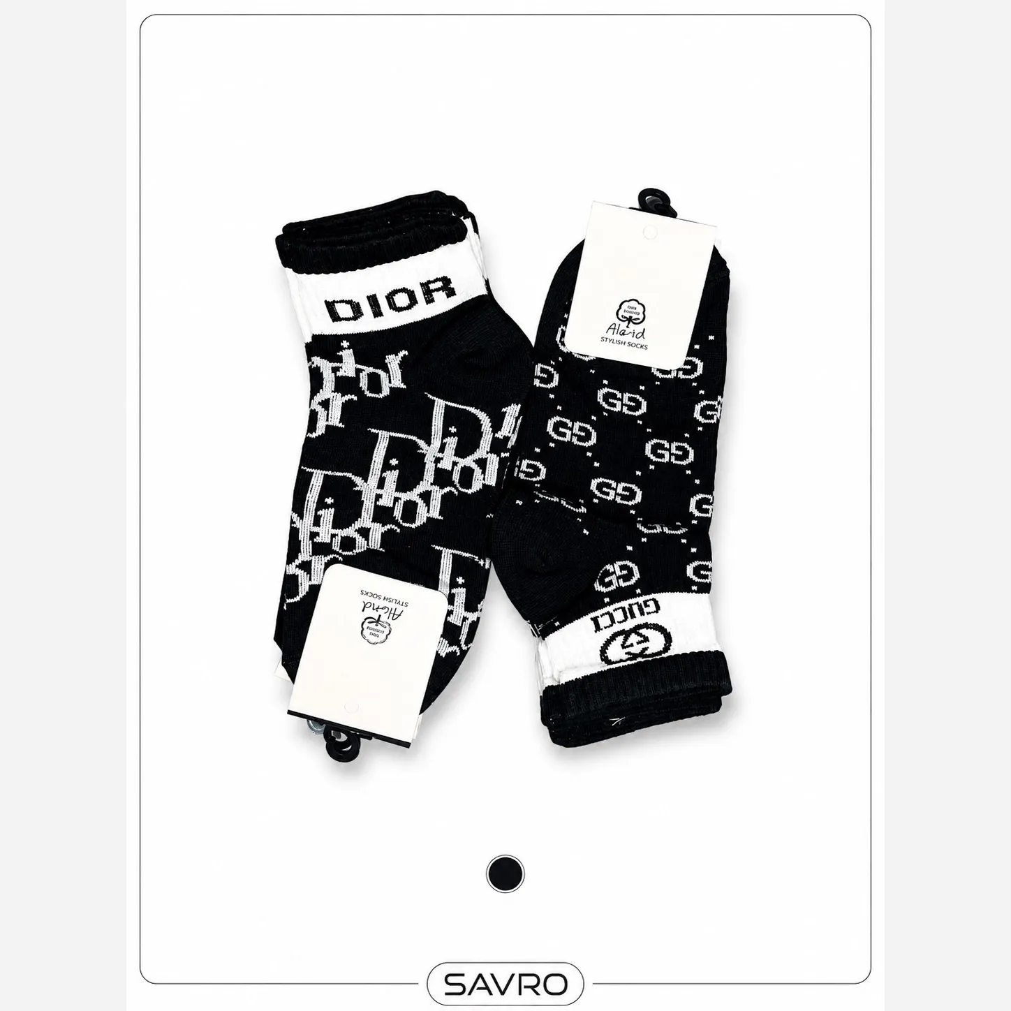 🧦 جوراب نیم ساق زنانه طرح برند