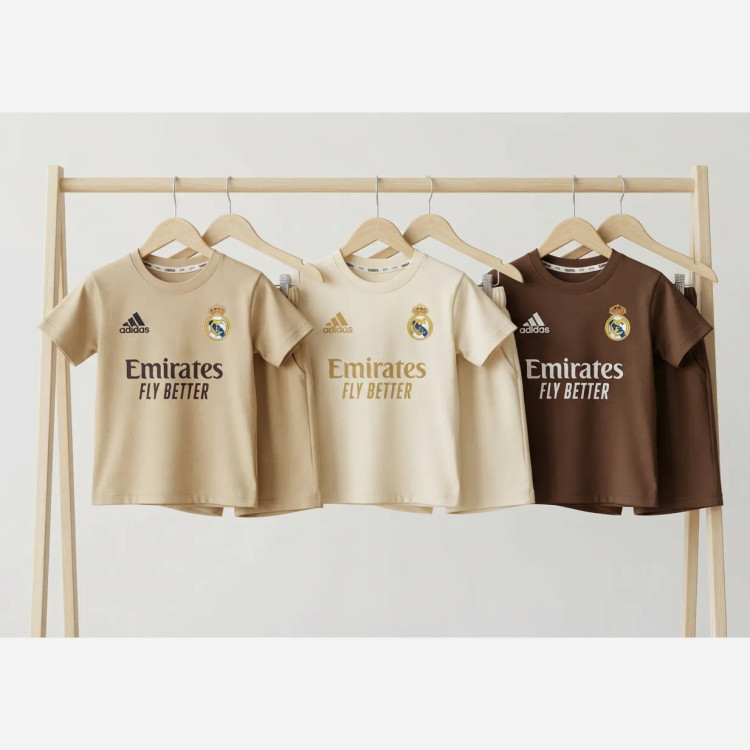 ست تیشرت و شلوارک پسرانه طرح رئال مادرید سایز 3 تا 12 سال