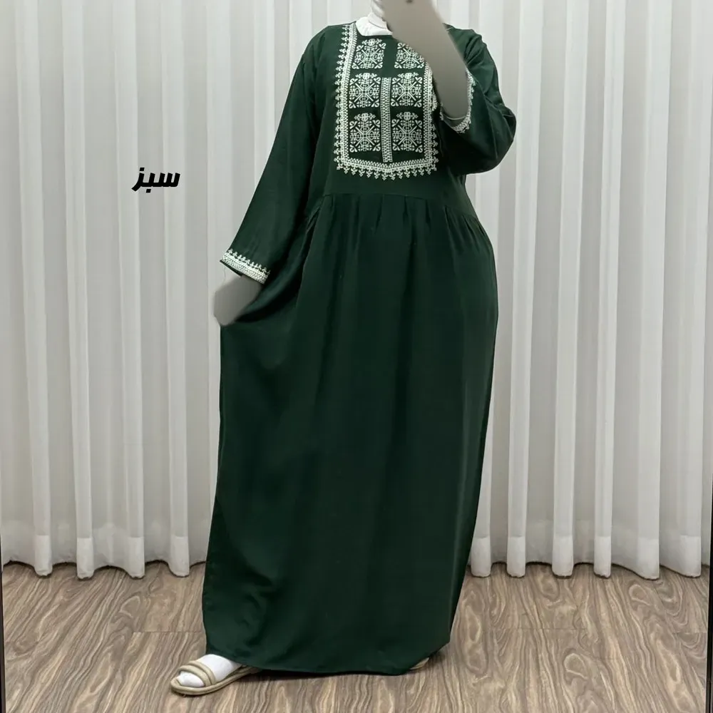 پیراهن ساحلی نخی زنانه مدل ساره 2 کد 1756 فری سایز با کمربند