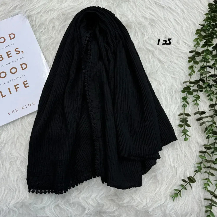 شال نخی برشکا قواره بزرگ طرح عدسی ابعاد 200 در 90 سانتی متر