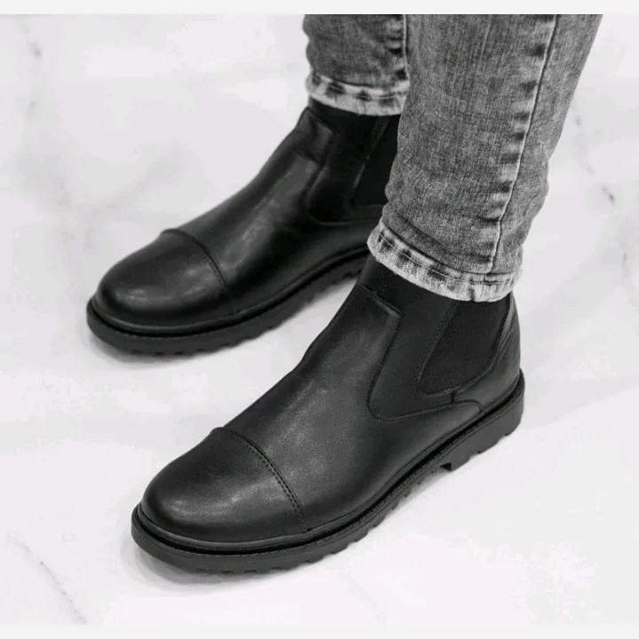 نیم بوت مردانه هامون مدل ksh11 رویه چرم درجه 1 دوردوخت سایز 40 تا 44