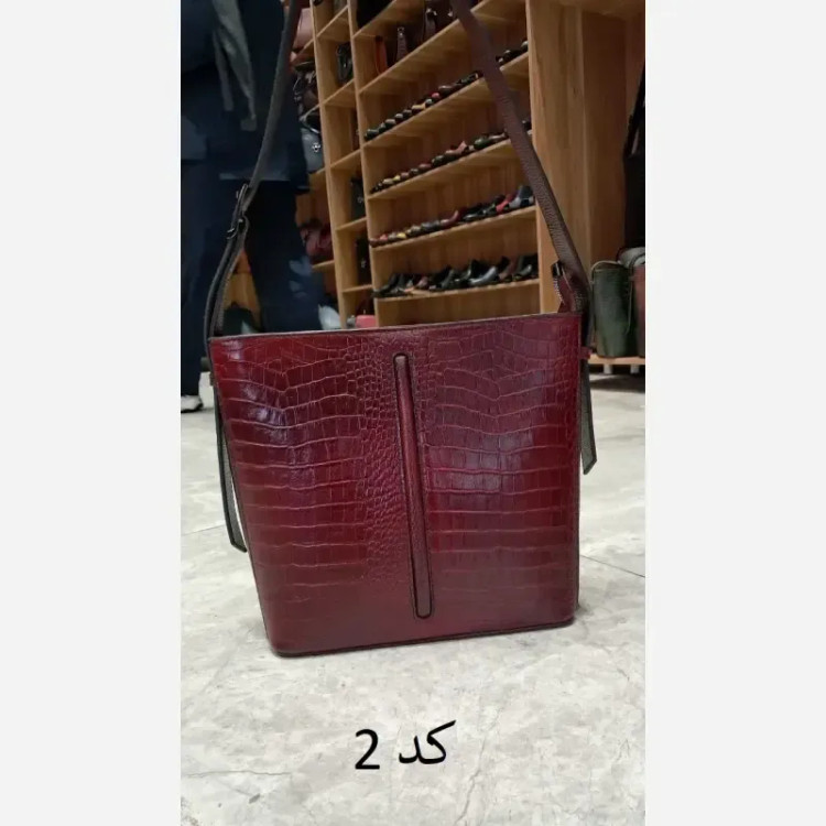 کیف زنانه چرم طبیعی گاوی تبریز مدل آناهیتا